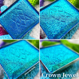 Crown Jewel Multichrome Eyeshadow angle shifts gold-turquoise-blue