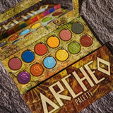 Top angled view of an open Archeo Palette and it's carton.