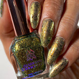 Close up shot of nails done with Kiss Nail Lacquer on medium skin tone.