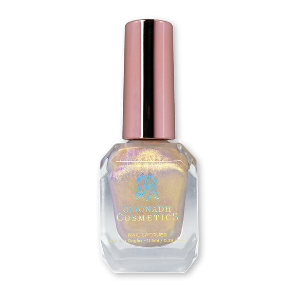Lux Nail Lacquer bottle in front of a white background.