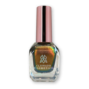 Forge Nail Lacquer bottle in front of a white background.