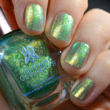 Close up shot of nails done with Ophelia Nail Lacquer on fair skin tone.