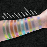 Top angled arm swatches of Myrrh, Lightfast, Line of Queens, Goblet, Dynasty, Sterling, Orchard, Vault, Rosarium, Sculpture and Duke on fair skin tone.