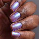 Close up shot of nails done with Radiance Nail Lacquer on deep skin tone