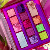Artistic shot of the Dragon Fruit Palette with broken shadows.