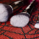 Close up of Purple Brush Set bristles.