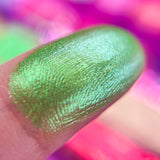 Macro finger swatch of Dragonfly on fair skin tone