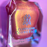 Close up left angled view of Dragontini Fruitlacquer bottle