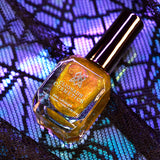 Angled view of Paranormal Goo nail lacquer bottle.