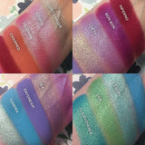 Collage of arm swatches of the Dreamweaver Collection including Lofty Duochrome Eyeshadow