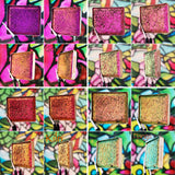 Collage of Jewelled Multichrome Eyeshadow angle shifts featuring Gothic, Smoulder, Kiln, Forge