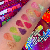Top angled tear drop arm swatches on fair skin tone from featuring shadows from The Dragon Fruit Palette