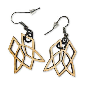 Purple Heart Clionadh symbol earrings