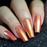Close up of nails done with Monarch Nail Lacquer on fair skin tone