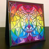 Left side view of Standard Stained Glass Magnetic Palette