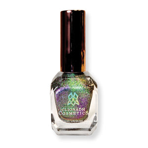 Close up of Psychonaut Nail Lacquer bottle on a white background.