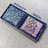 Regal Vibrant Glitter Multichrome Eyeshadow compared to Royalty Vibrant Multichrome Eyeshadow