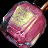 Macro shot of Wiggles Nail Lacquer bottle.
